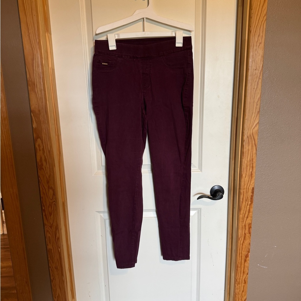 Nine West Women Size 10 Burgundy Skinny‎ Pants